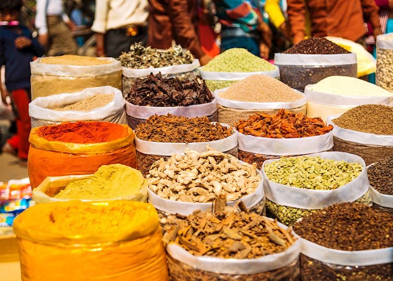 Spices for sale, Delhi market