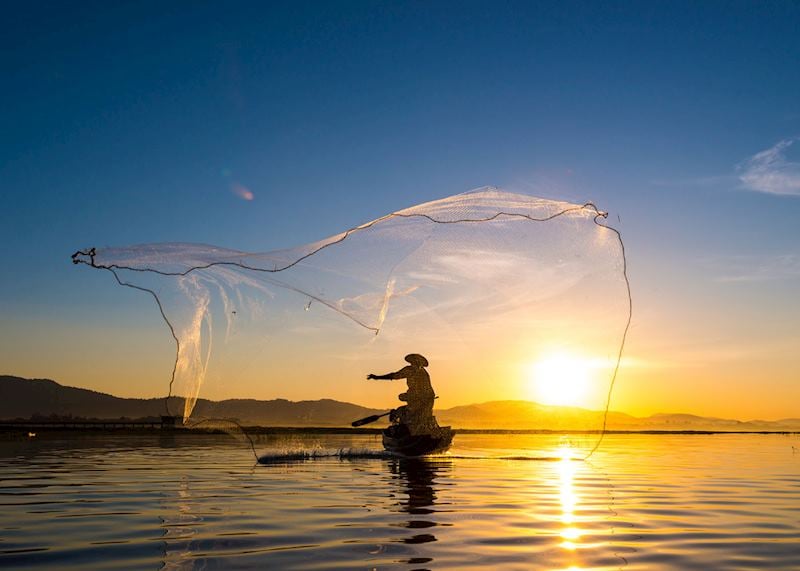 Fisherman in the early morning