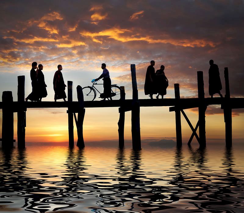 U-Bein Bridge in Myanmar
