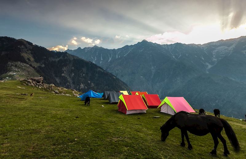 Triund Top in Himachal Pradesh, India