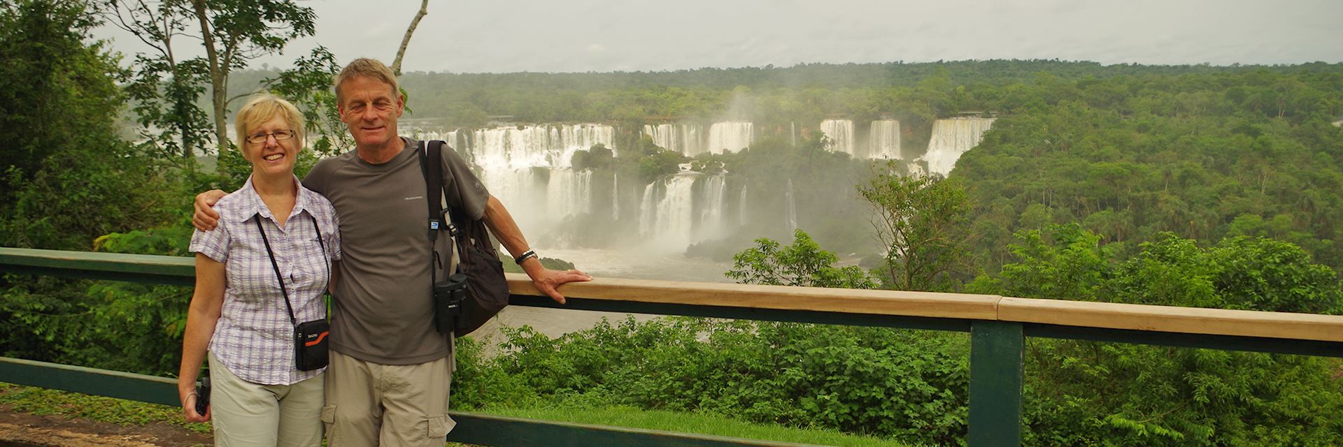 Dave and Ann Brierley at Iguaçu Falls