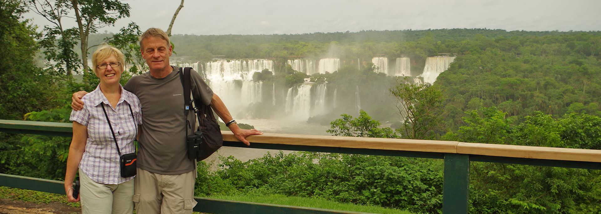 Dave and Ann Brierley at Iguaçu Falls