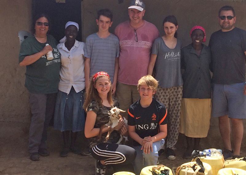 Lucy and the Gill-Simmen family in Kenya on a Me to We project