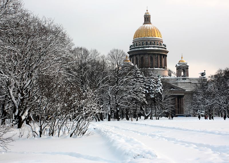 St Isaac's Cathedral in winter, St Petersburg