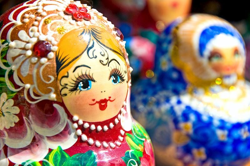 Babushka or Matryoshka Nesting Russian Dolls