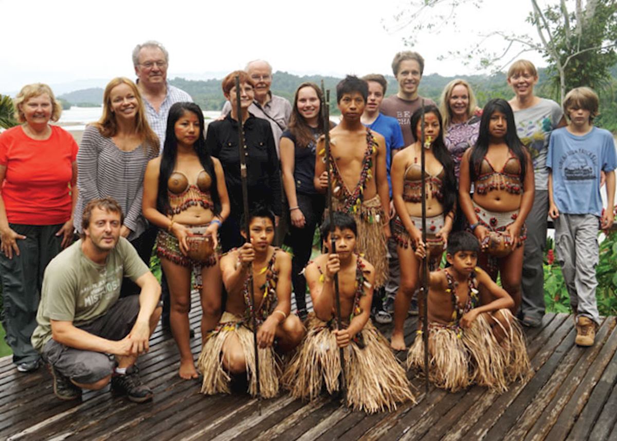 Craig with Craig Kielburger, locals, and project workers in Ecuador