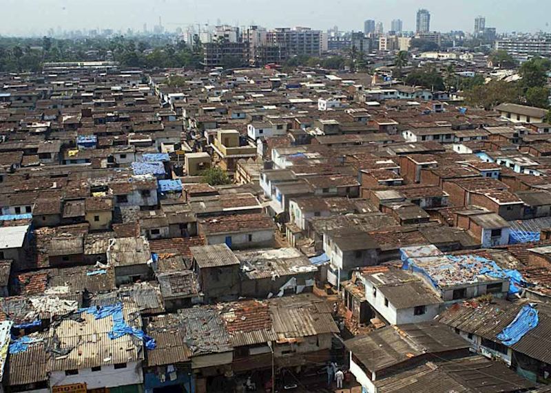 Dharavi slum in Mumbai