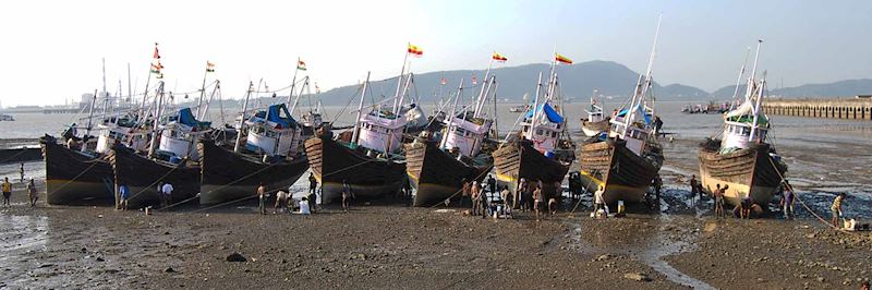 Fishing boats in Mumbai