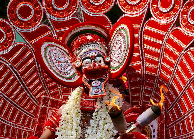Theyyam dance, Thalassery, Kerala, India by Caroline Brooks