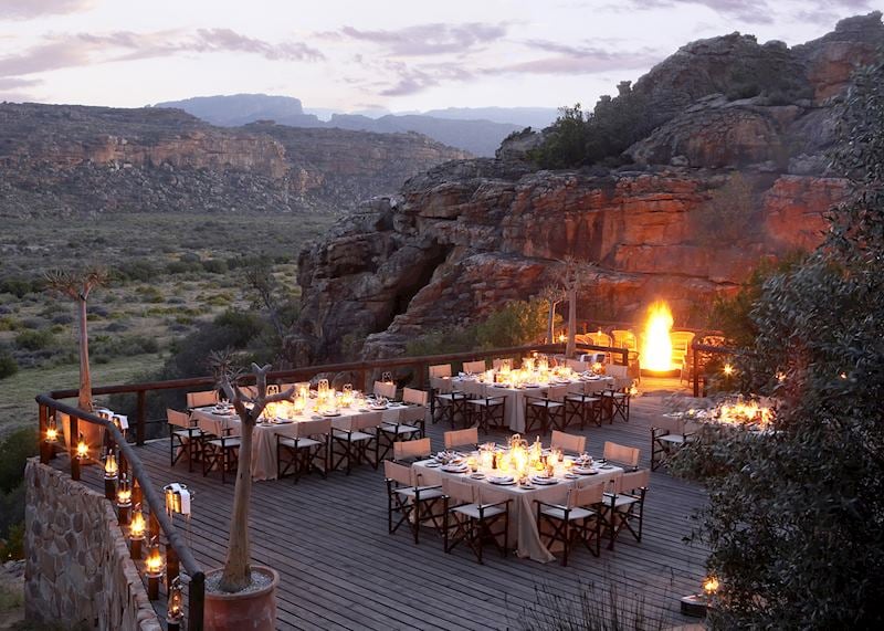 Embers dining, Bushman's Kloof