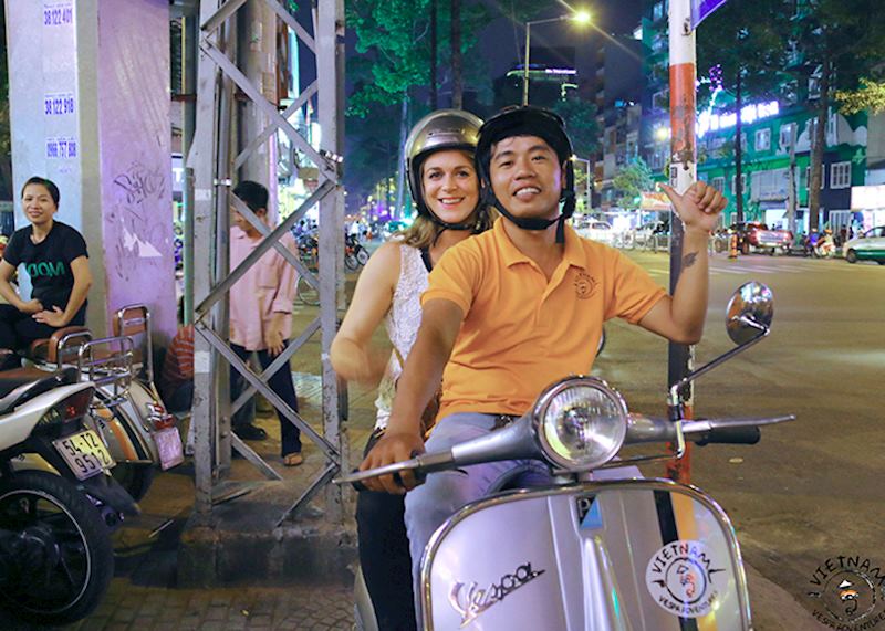 Eleanor on a Vespa, Saigon