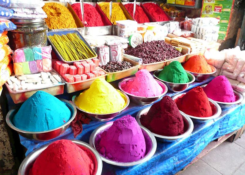Vibrant hues at the Devaraja Market in Mysore