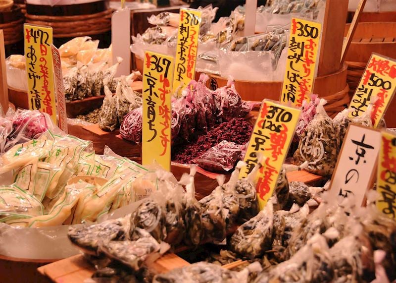 Nishiki Market in Kyoto, Japan