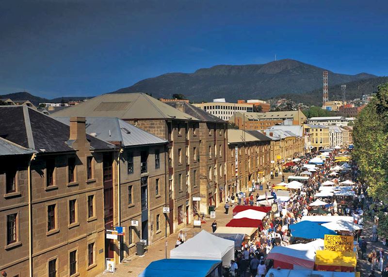 Salamanca Market in Hobart, Australia