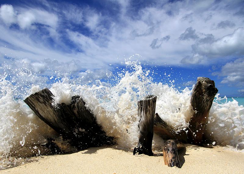 Crashing waves, Ffryes beach, Antigua by Chris Mole