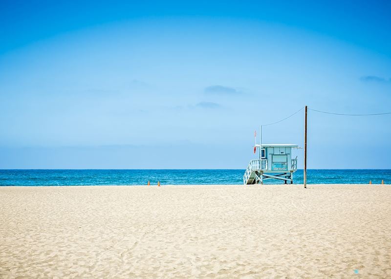 Lifeguard tower at Venice beach, Los Angeles, California