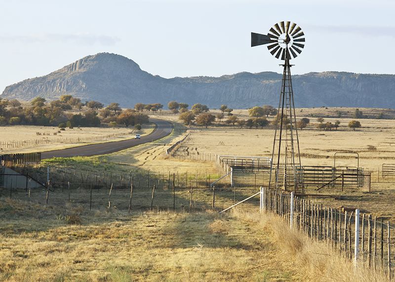 Fence-Line Leading to Ranch Corrals and Windmill