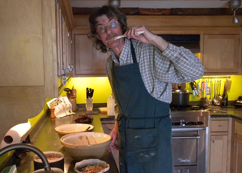 David cooking at the Woodstocker Inn
