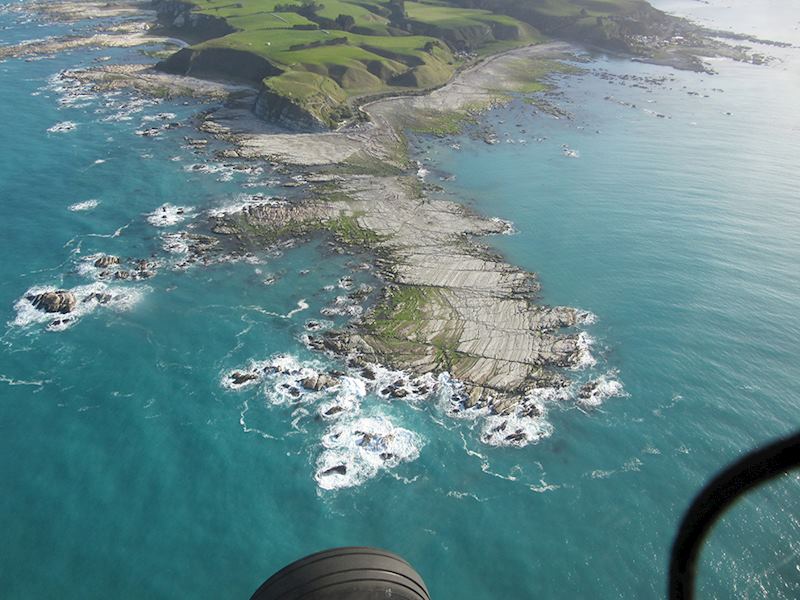 Kaikoura coastline from the air