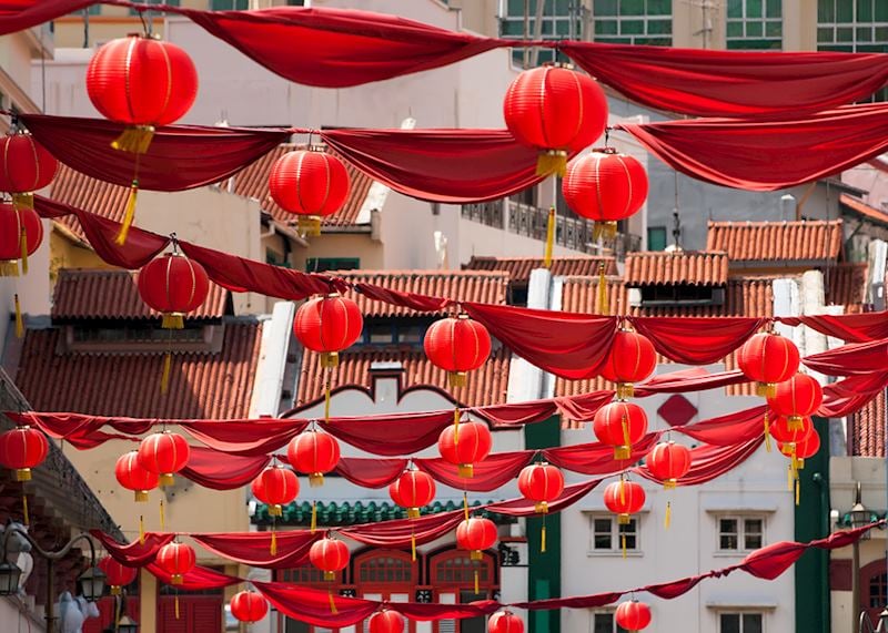 Red lanterns, Chinatown, Singapore