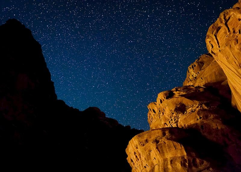 Night sky in Wadi Rum, Jordan