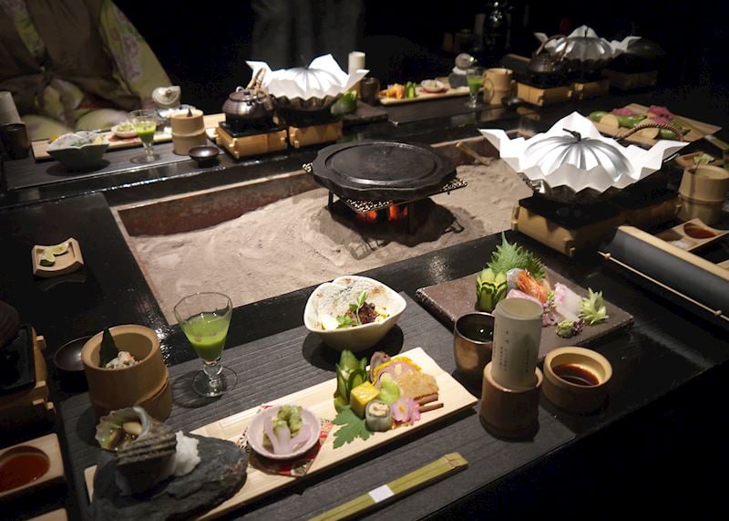 A traditional Japanese (multi-course) kaiseki meal
