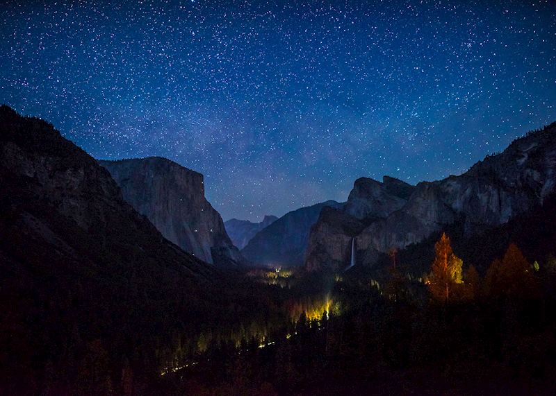 Yosemite National Park at night