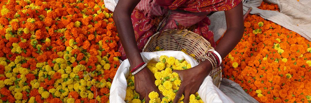 Flower market, Calcutta