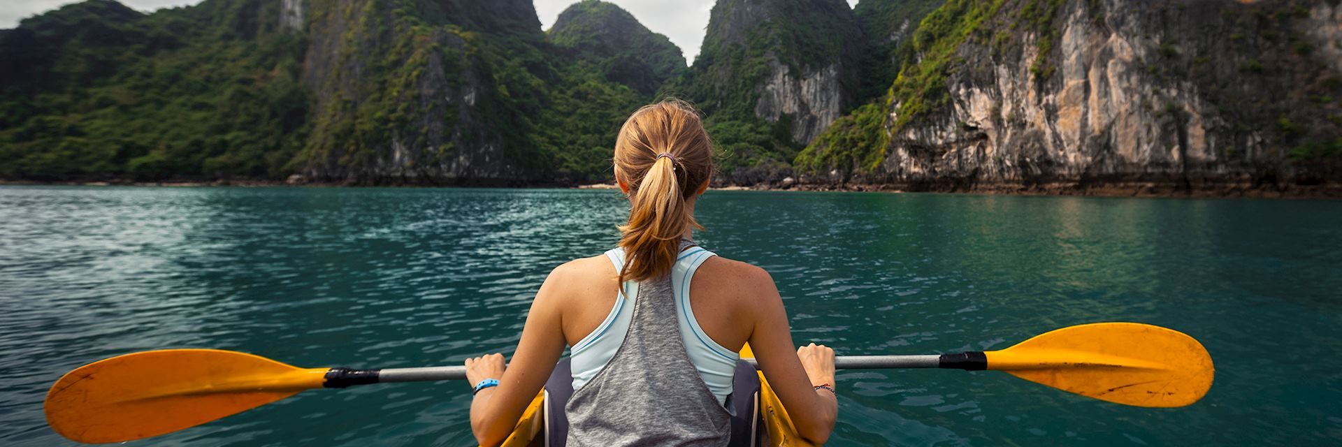 Solo kayaking