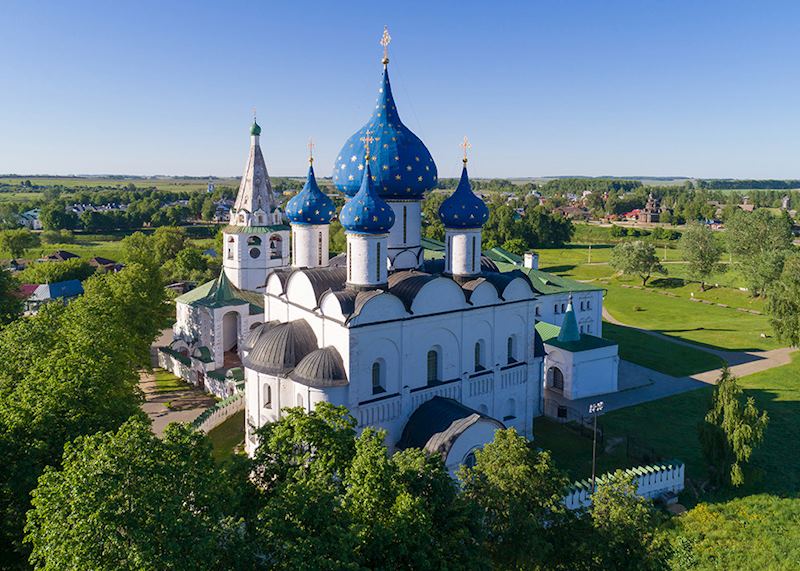 Nativity Cathedral and the bell tower of the Suzdal Kremlin