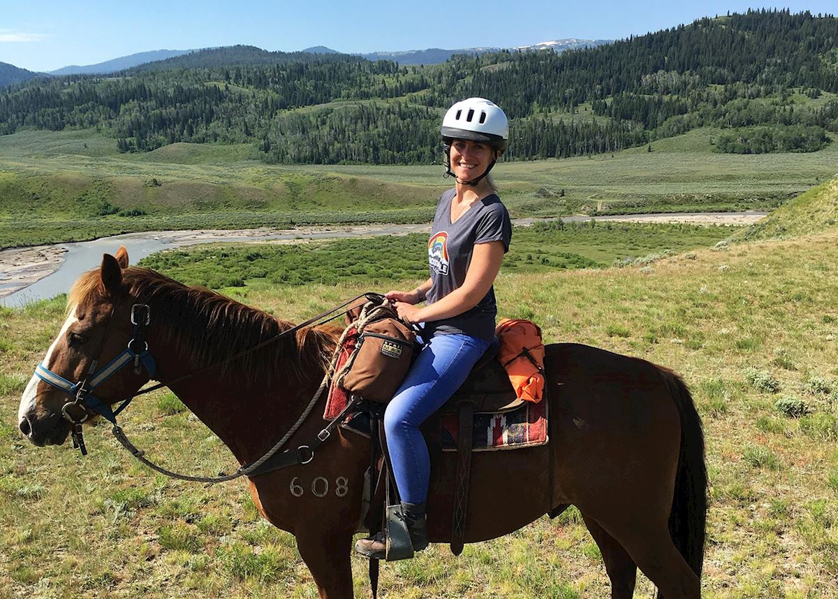 Alice horse riding, Goosewing Ranch