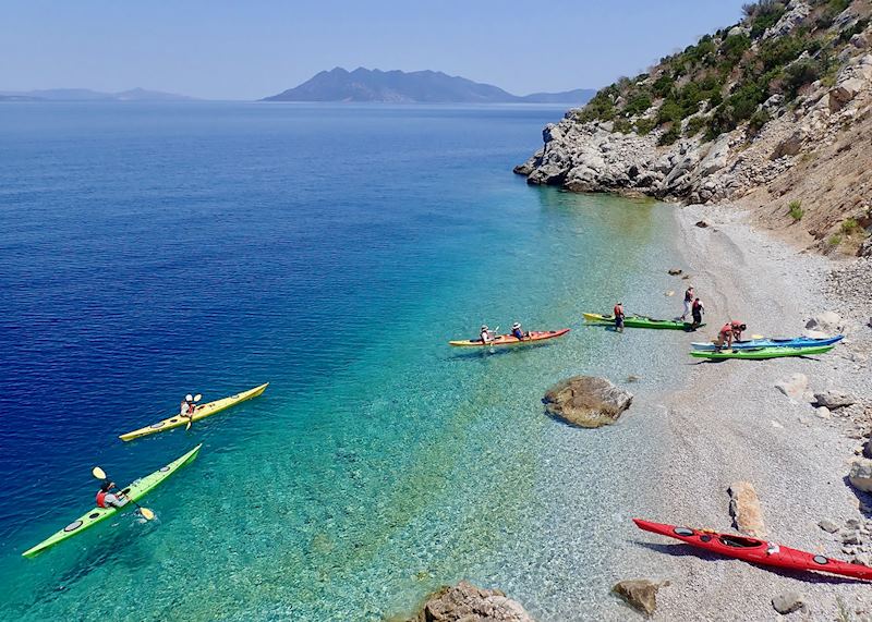 A typical Audley-style experience: kayaking the sunken ruins in Epidavros, Greece