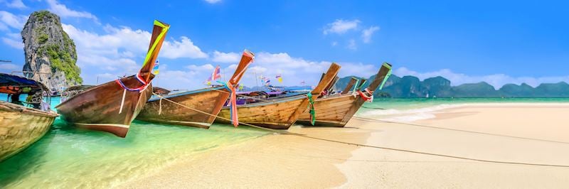 Longtail boats in Krabi, Thailand