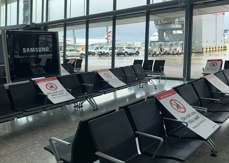 Seating area, Heathrow Airport