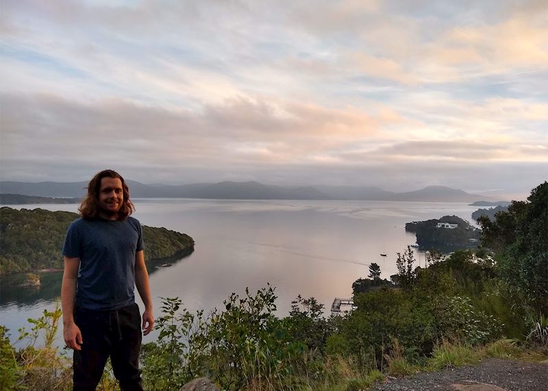 Joe at Observation Point, Stewart Island