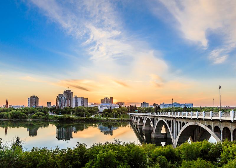 Sunset over the City of Saskatoon