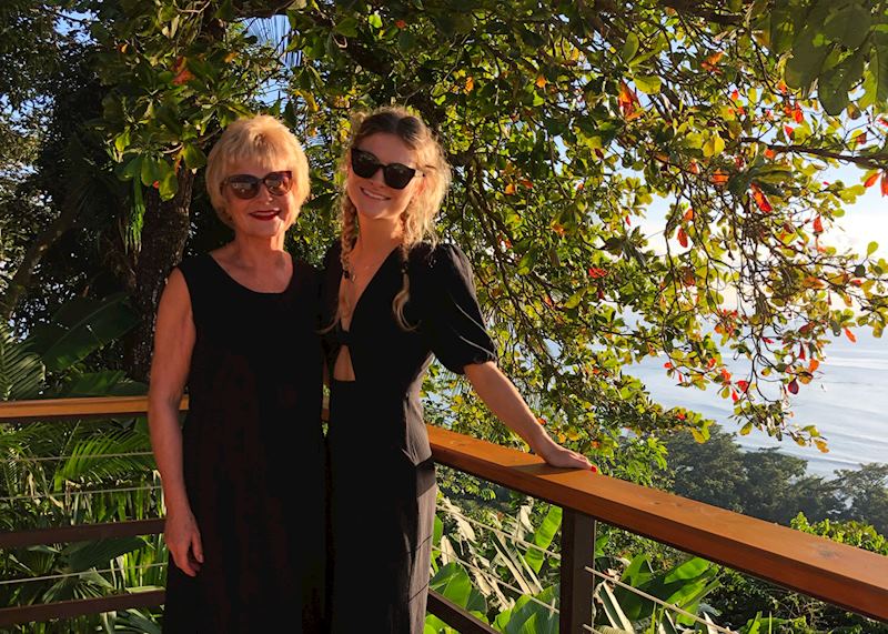 Fenella with her mother in Costa Rica