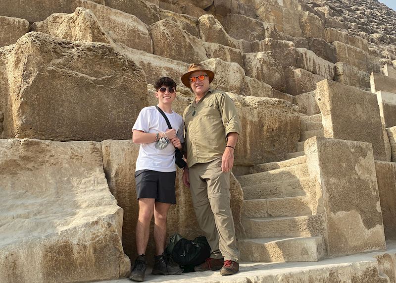 Garry and Matthew at the Pyramids of Giza