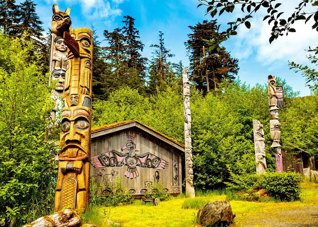 Haida totem poles in Ketchikan