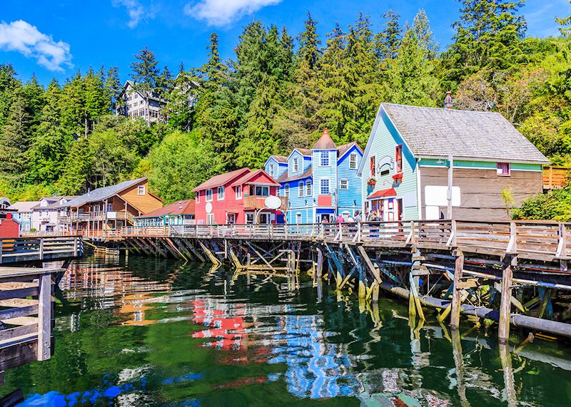 Historic boardwalk in Ketchikan