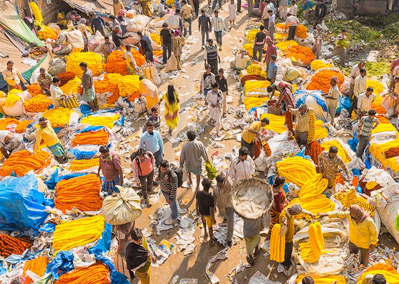 Flower market, Calcutta, India