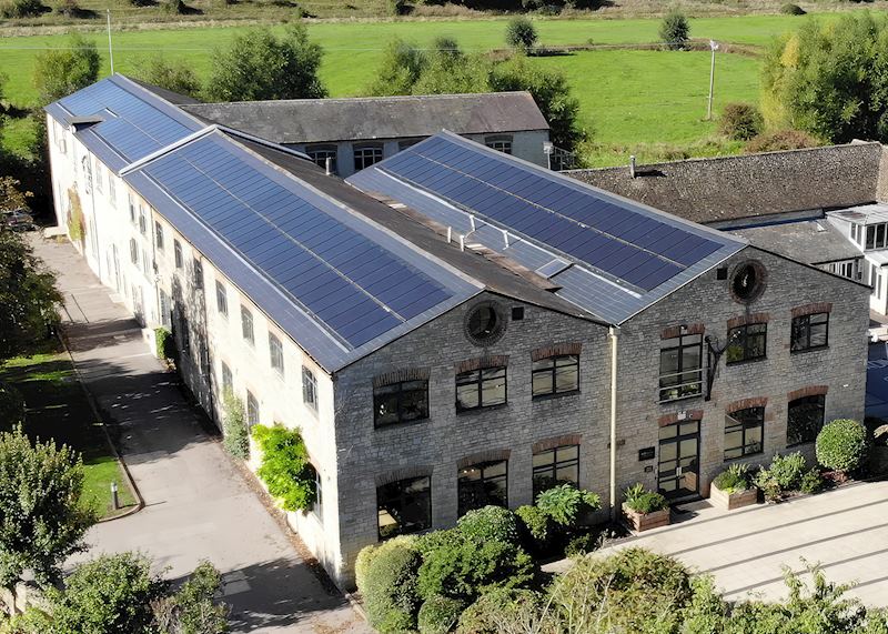 Solar polars on the roof of the Witney office in the UK