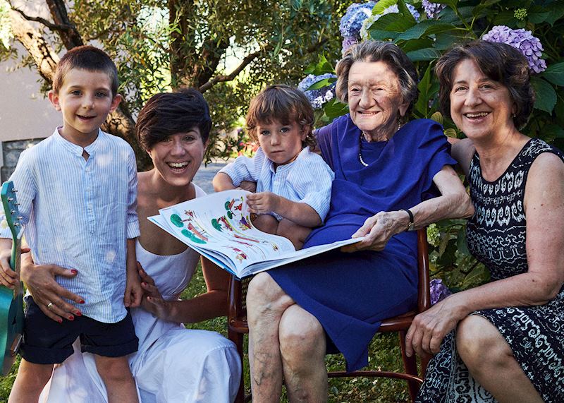 Hotelier Giulia (on the left) & her family at Hotel Belvedere