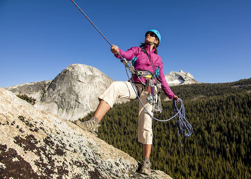 Rock climbing in Yosemite National Park