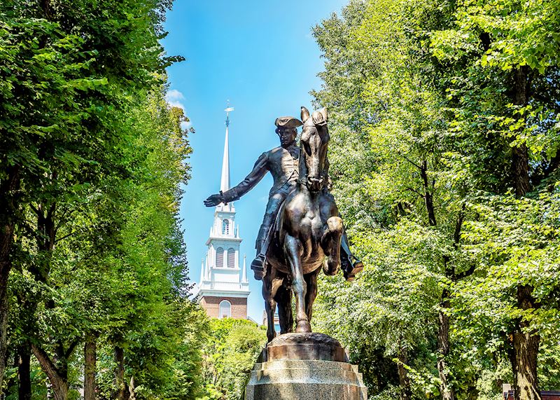 Paul Revere statue on the Freedom Trail, Boston