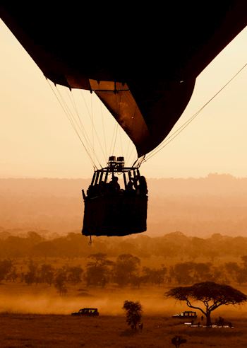 Air balloon flight on safari