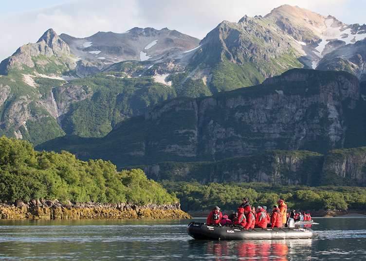 Zodiac small boats in Alaska