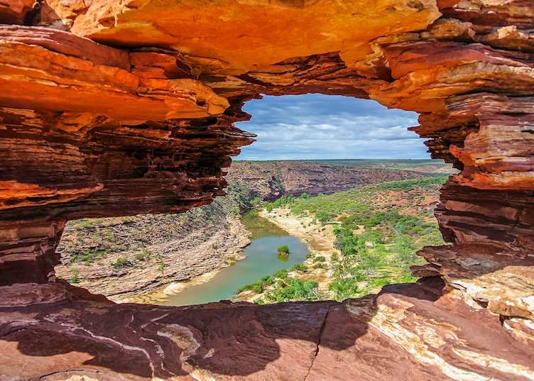 View of Murchison River from Nature's Window in Kalbarri National Park, Western Australia