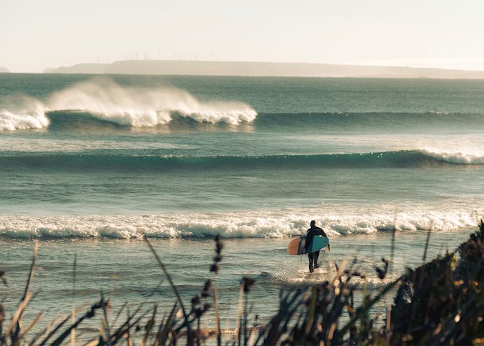 Surfing at Marrawah, Tasmania — © Jess Bonde