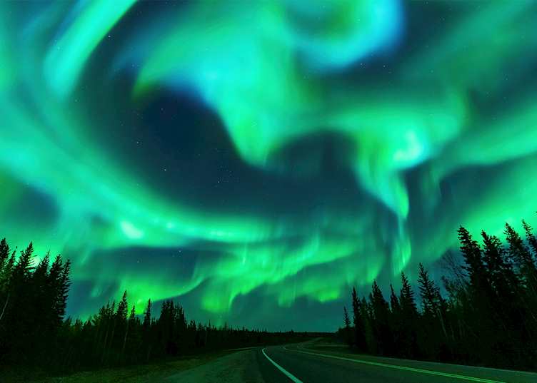 Aurora borealis in Yellow Knife, Canada